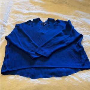 Express High Low Cold Shoulder Sweater (L)
